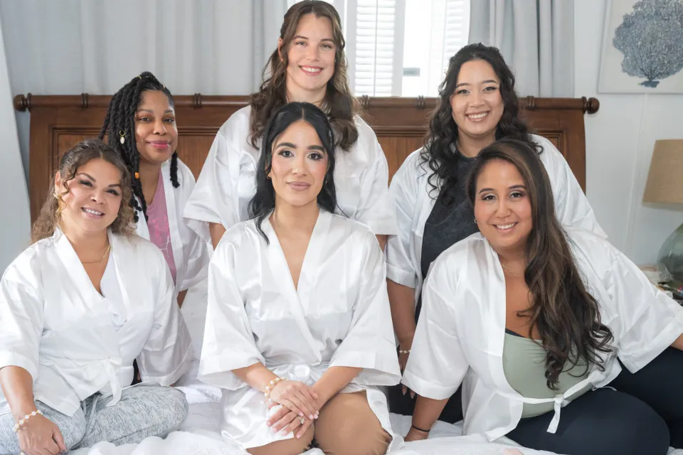 Bridesmaids toast bride wedding South Florida